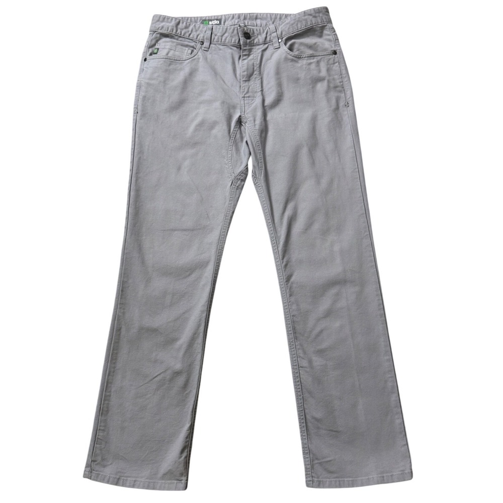 Stio Mens Rivet Canvas Pants Grey Straight Leg Outdoor Casual Size 33R mm11